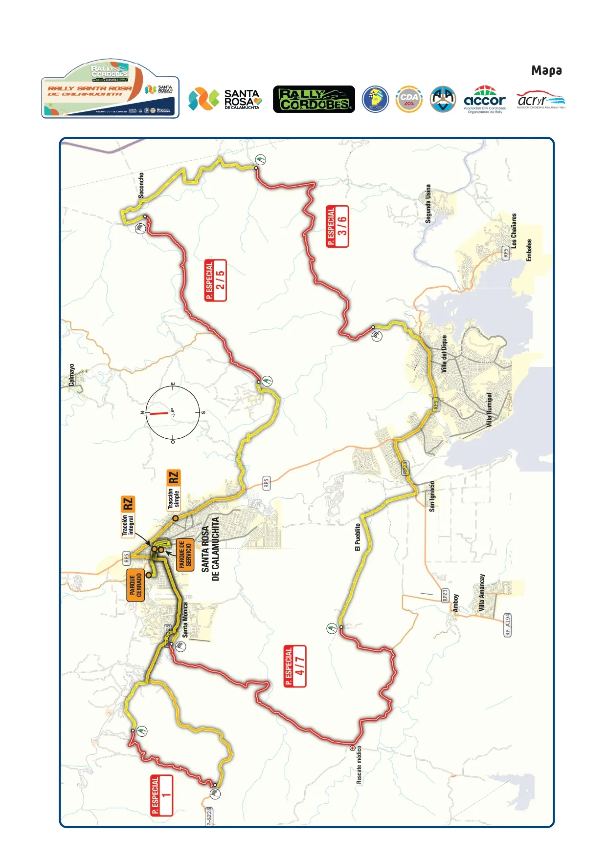 mapa rally santa rosa 2026