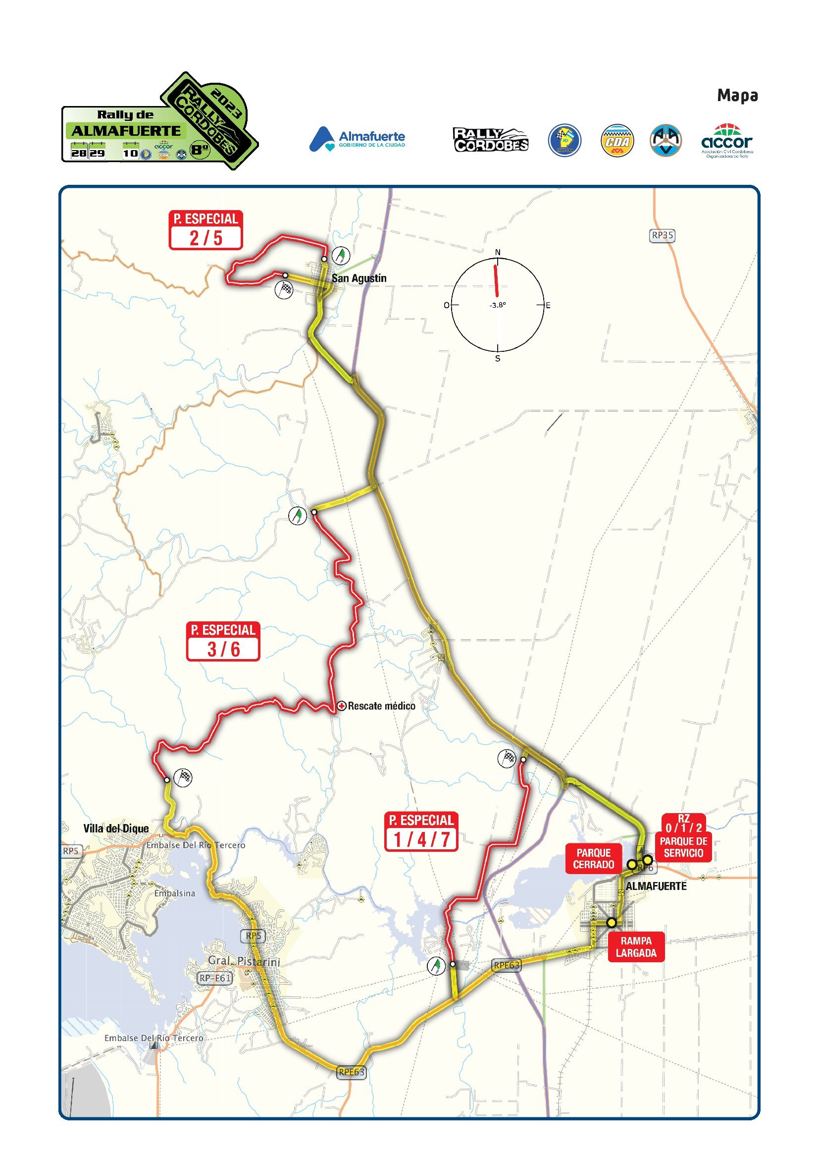 mapa rally almafuerte 2023