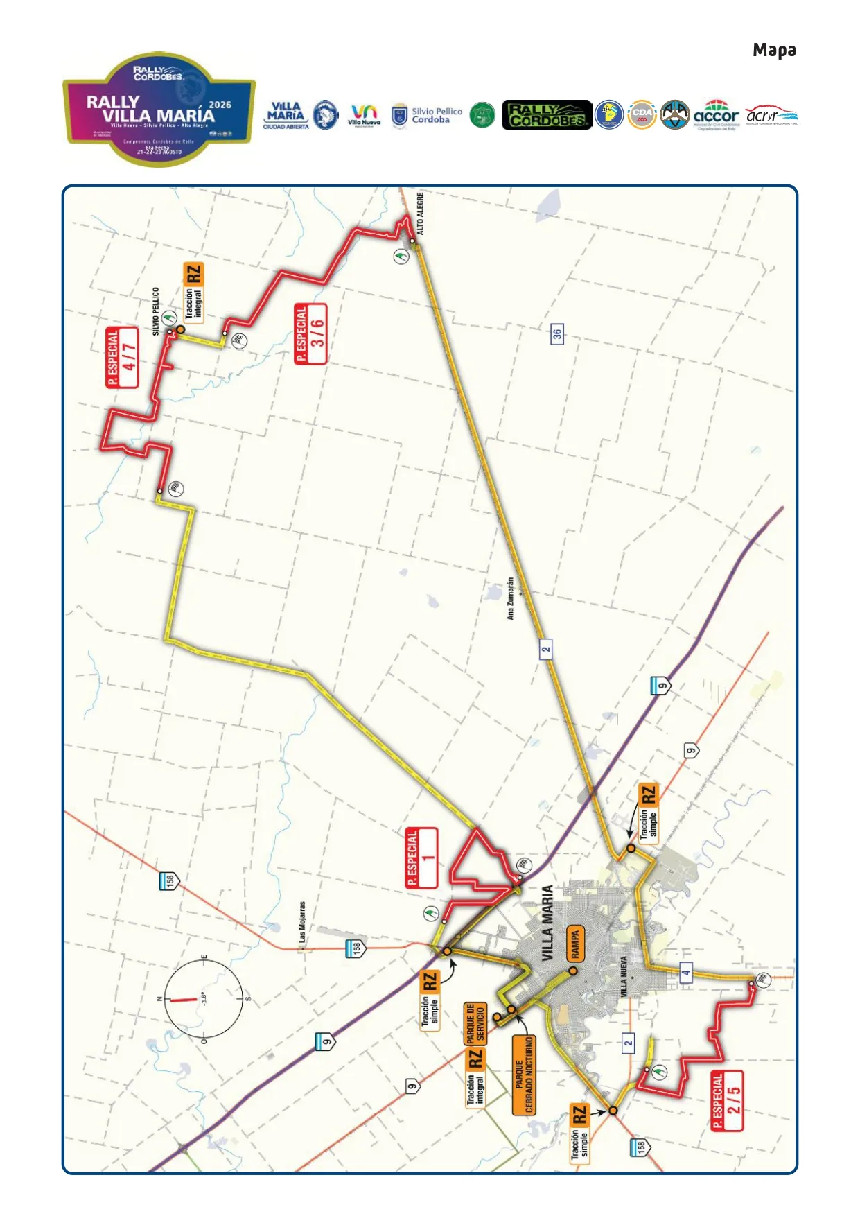 mapa rally villa maria 2026
