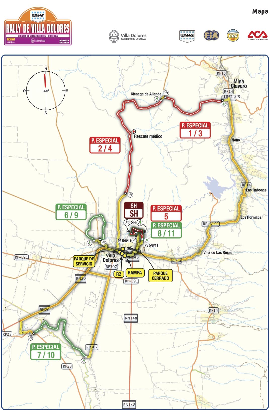 mapa rally villa dolores 2023